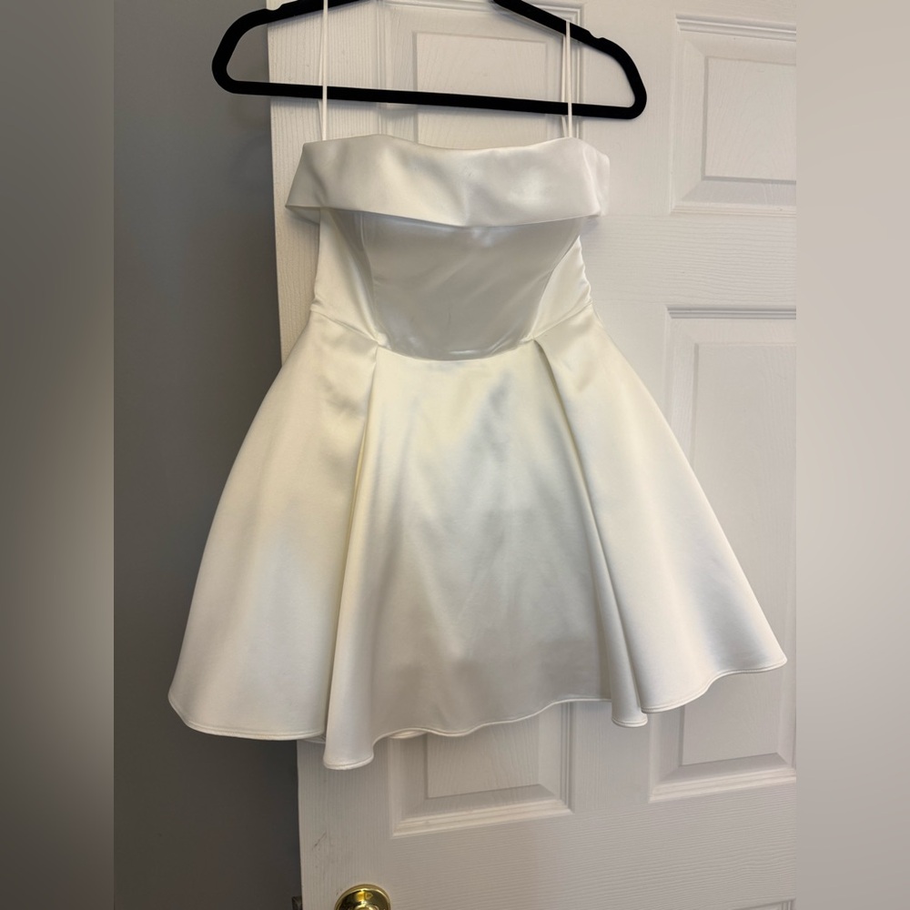 Meshki White Strapless Mini Dress
